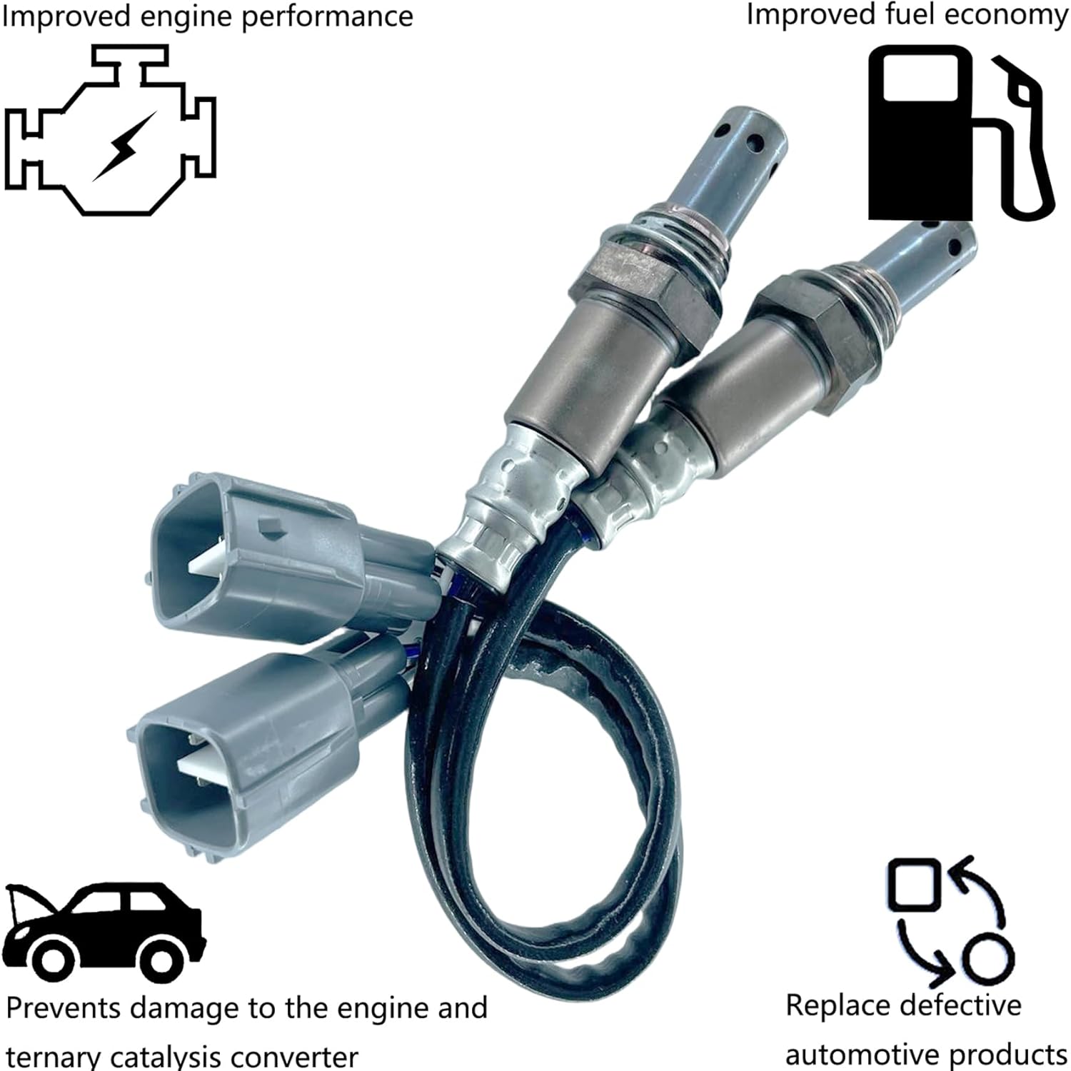 Dropwater 2Pcs 234-9047 Front Upstream Left and Right Side Oxygen Sensors Compatible with Subaru 2006 2007 B9 Tribeca 3.0L;2008 2009 Legacy 3.0L,Replaces#234-9047 15013 75-2329,Set of 2pcs