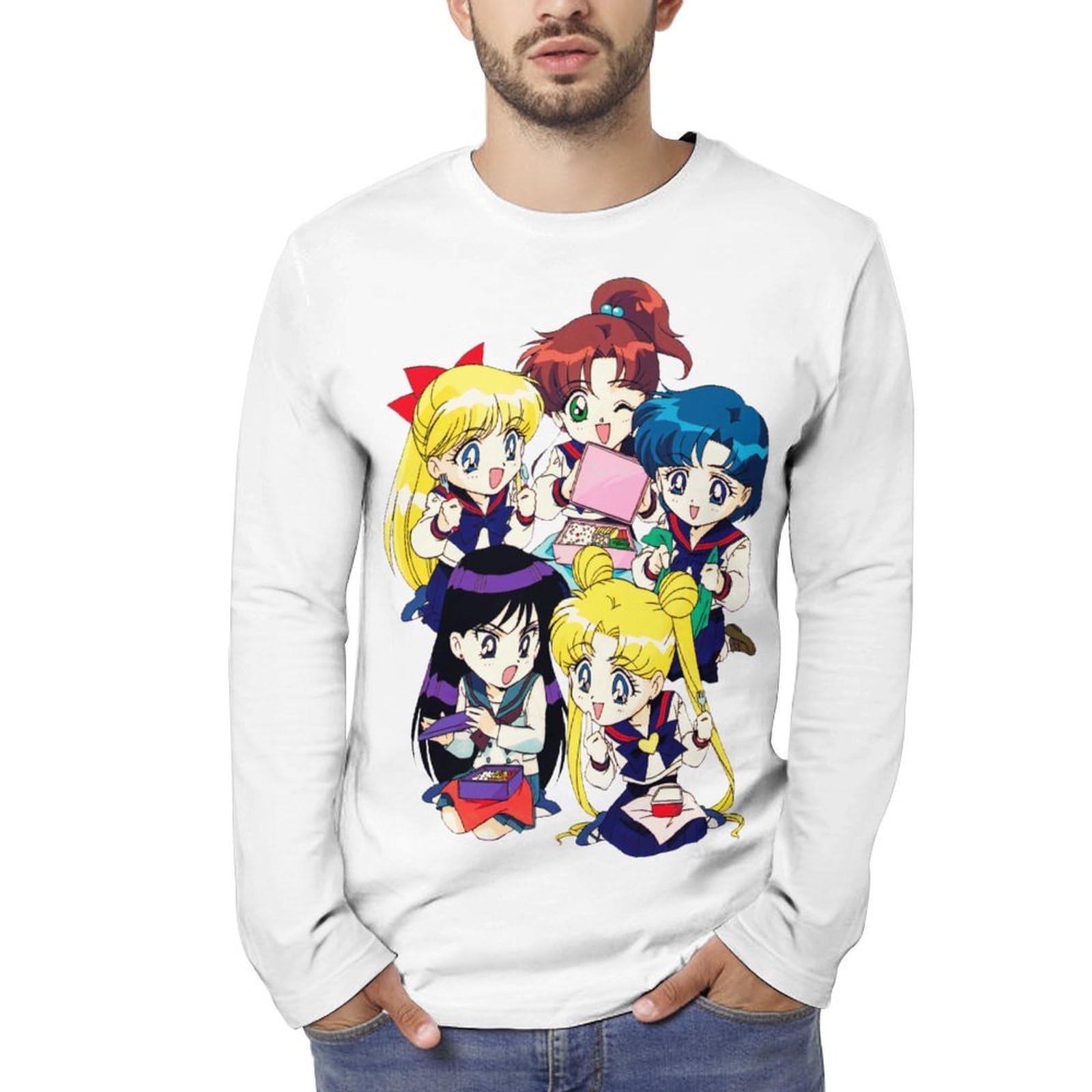 Amazon.co.jp: メンズ 長袖tシャツ 美少女戦士セーラームーン