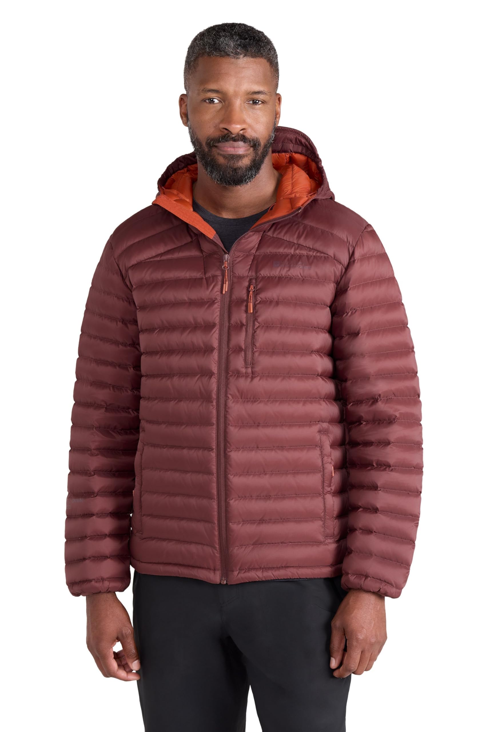 Mountain Warehouse Men's Burgundy Henry Ii Down Padded Jacket - Water Resistant Puffer Coat, Insulated Winter Wear - Clothing For Outdoor & Travel M