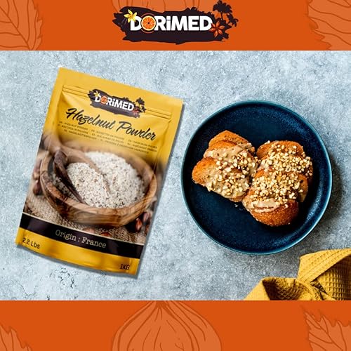 Haselnuss Pulver 1 Kg | Haselnusspulver | Nussmehl, geriebene Haselnüsse | Natürliche Trockenfrüchte in Packung zu Pulver gemahlen | 100% natürlichen Ursprungs | Ideal für Rezepte oder Dessert Topping
