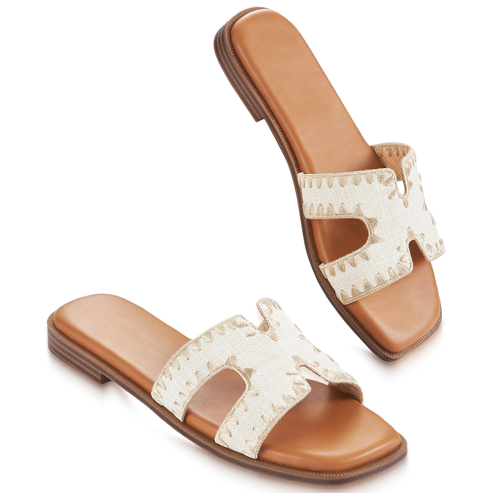 KENMITDY Womens Slide Sandals