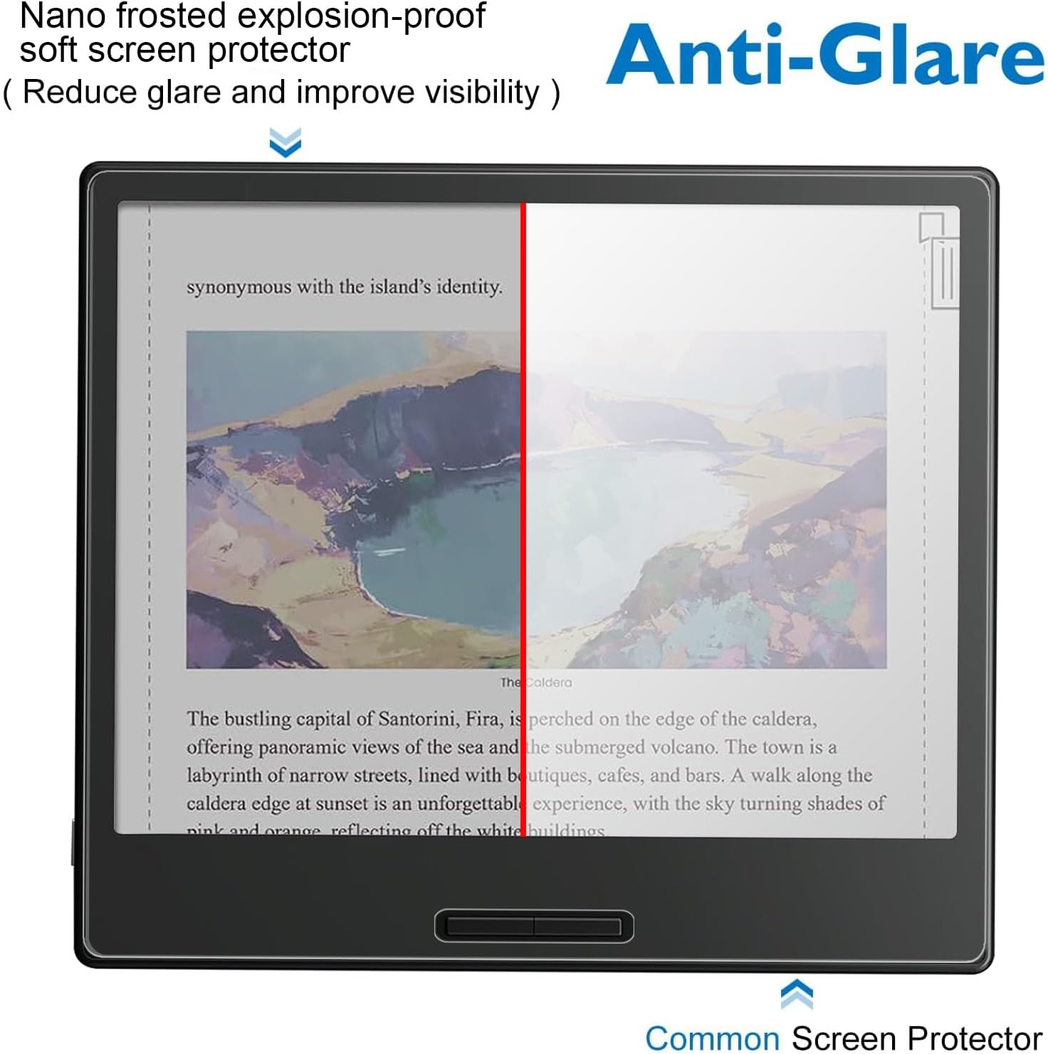 Anti-Glare (Matte) Screen Protector for 7'' Onyx Boox Tablet Go Color 7 (Gen II/Gen I 2025/2024) /Boox Go 7 B/W/Boox Page (2-Pack) Anti Fingerprint PET Film (Nano Matte Anti Burst Soft Film)