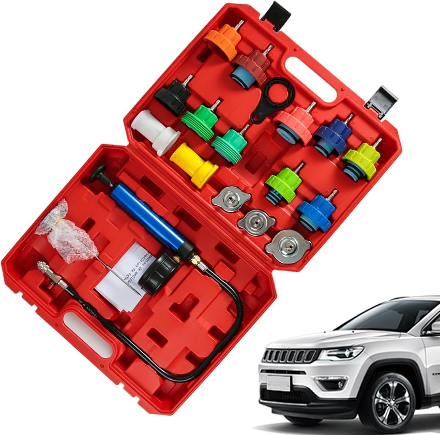 Coolant Pressure Tester Kit | Heavy Duty Quick Test | Pressure Tester Coolant Vacuum Refill Kit,for Diagnostic Detection Hydraulic Vehicle Truck Rv SUV