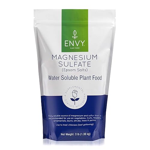 ENVY Alimento vegetal de sulfato de magnesio - Sales de Epsom solubles en agua (3.0 lb x3)