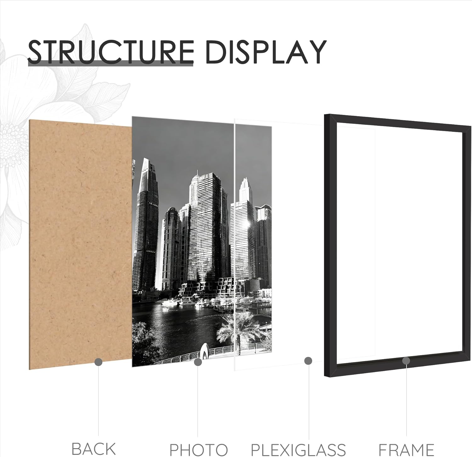 11 Pack Picture Frames Collage Wall Decor Set, Multi-Size Photo Frames for Wall Mounting, Gallery Wall Picture Frames Kit with 2pcs 16x20, 4pcs 11x14, 3pcs 8x10, 2pcs 5x7, Black Frame Sets