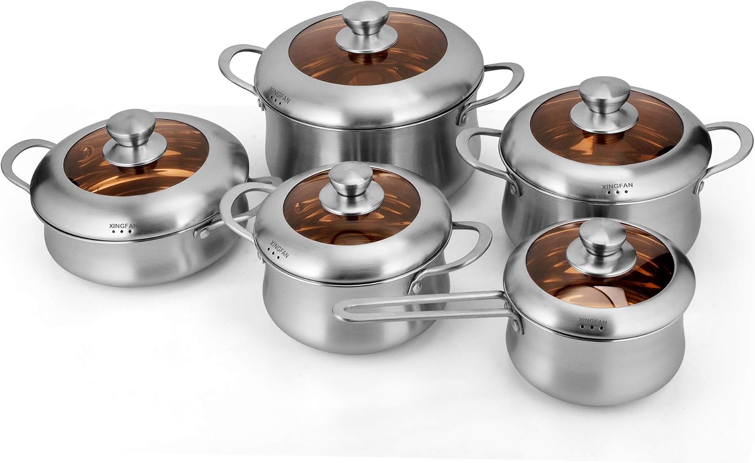 Nonstick Cookware Set, 5Piece Aluminum Cookware Sets Pots
