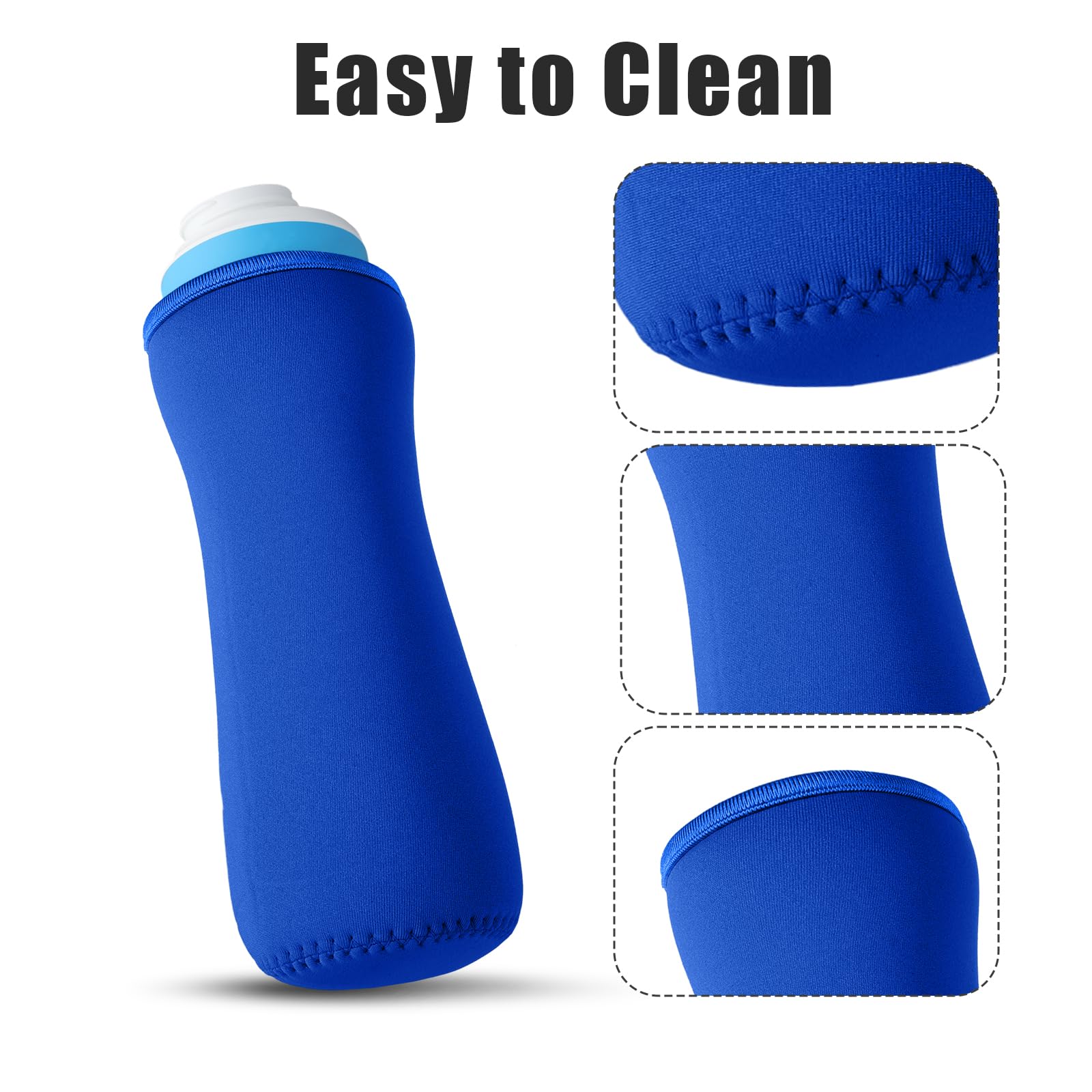 PEUTIER 2pcs 22oz Sleeve for Cirkul Water Bottles Water Bottle Sleeve for Cirkul Plastic & Stainless Steel Bottles Neoprene Insulated Covers for Cirkul Bottles Retaining Temperature (Dark Blue) - Image 3