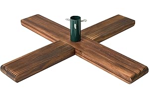 Sturdy and Elegant Dark Wood Artificial Christmas Tree Stand