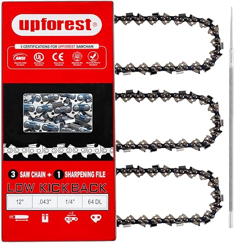 12 Inch Pole Saw Chain for Stihl Chainsaw Chain - 71PMM3 64 for Stihl MSA120 C-B, MSA140 C-B, MSA160 C-B and More,Replacement for 71PMM3 64 (3 Chains) - Semi Chisel