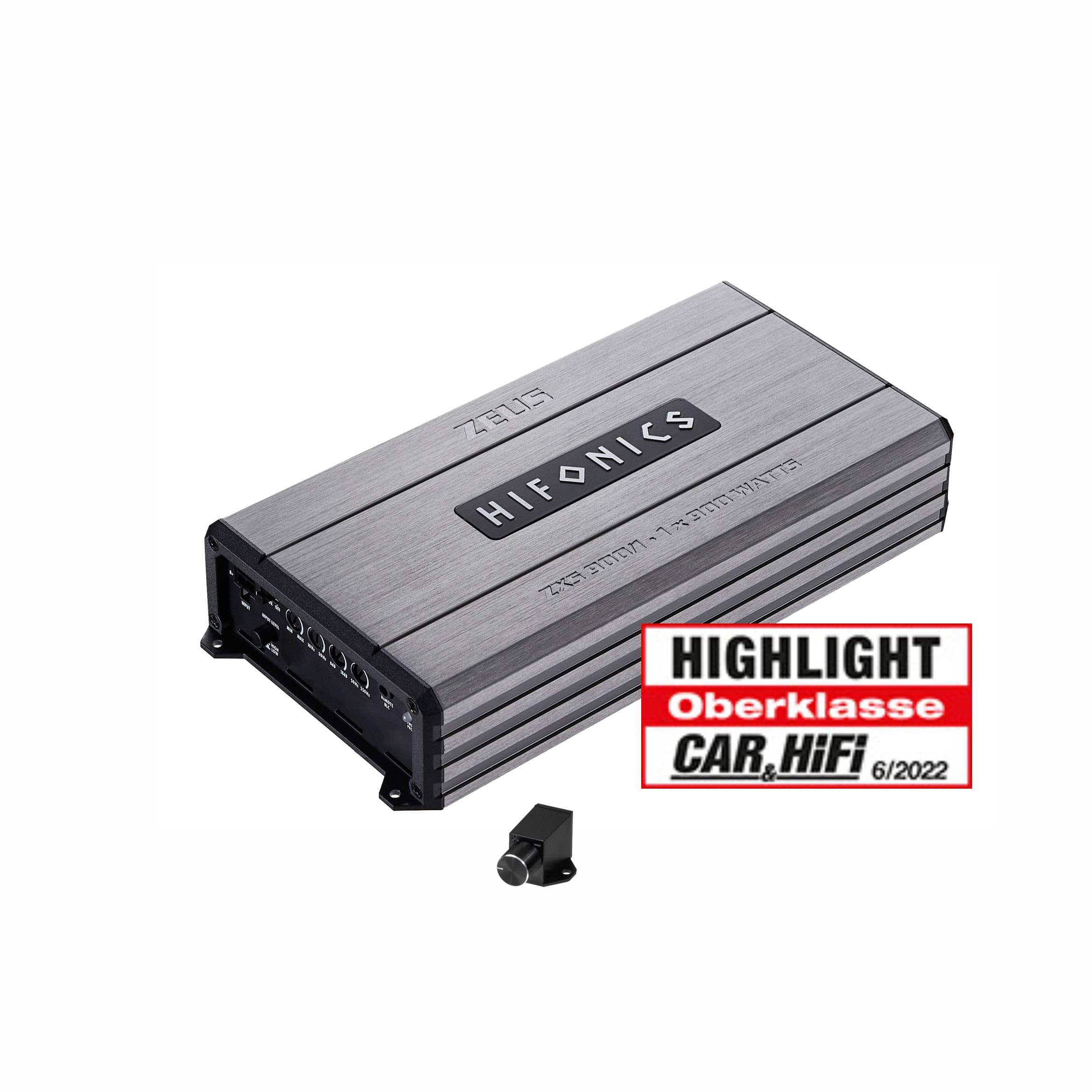 HiFonics ZXS900/1 - Class D Digital Mono Compact Verstärker mit 900W RMS | ZEUS STREET SERIE