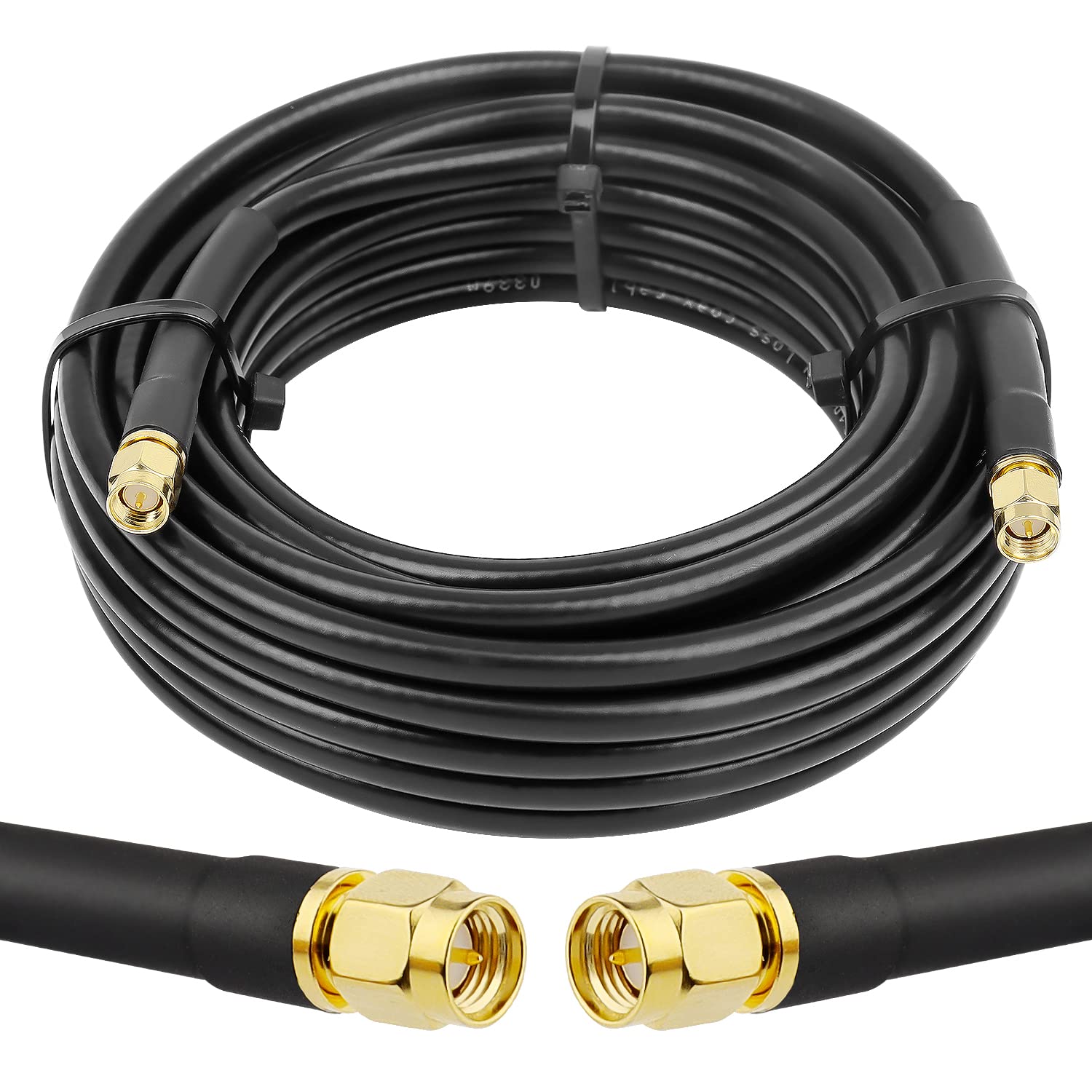 Câble coaxial SMA mâle vers SMA mâle (7,6 m)