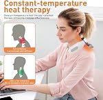 Neck Massager, Upgraded Neck Massager Ergonomic Design Portable Lightweight, Portable Head Heated Electric Massagers Set with Heat & Vibration