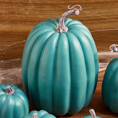 Miniatura 10 de 7 calabazas artificiales para decoración de Halloween, calabaza naranja de espuma simulada de Halloween, calabazas de espuma de otoño para otoño,