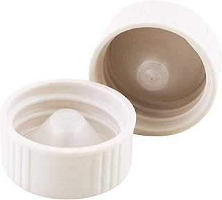 Replacement Urea Vial Caps, 22mm Polyseal Cone Lined Plastic Screw Caps, White, 1000 per Package