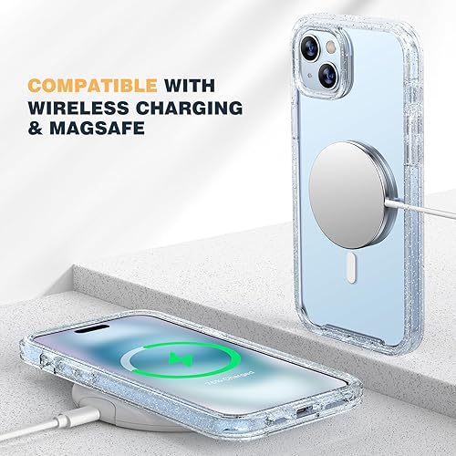 Miniatura 176 de Diaclara - Funda diseñada para iPhone 14 Pro Max, resistente, de cuerpo completo, con protector de pantalla sensible al tacto y antiarañazos + Blanco