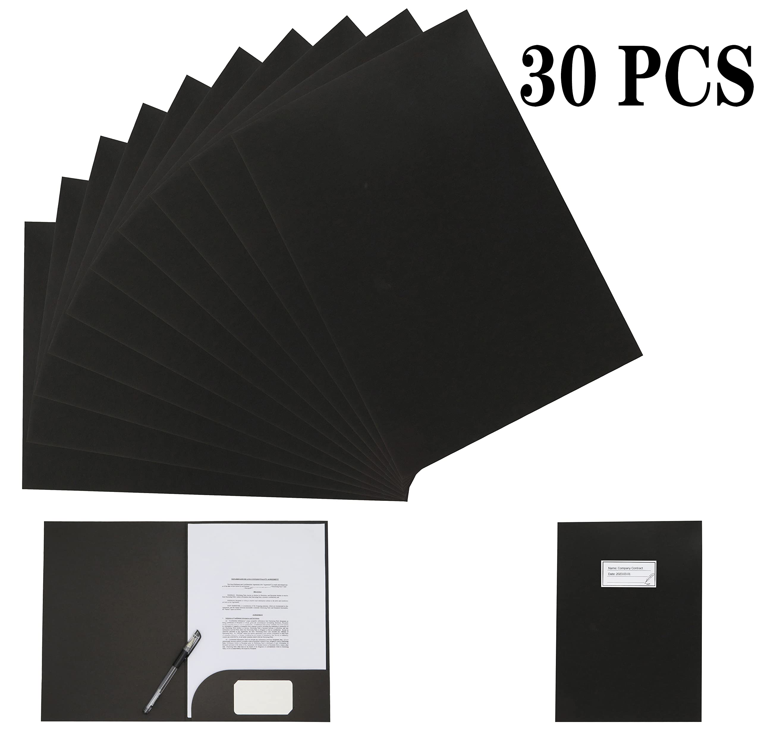 Teczka prezentacyjna 30 szt. z papieru typu kraft 320 g/m², w formacie A4, teczka na dokumenty, aktówka, teczka na dokumenty, teczka na dokumenty, teczka na dokumenty, idealna do biura,