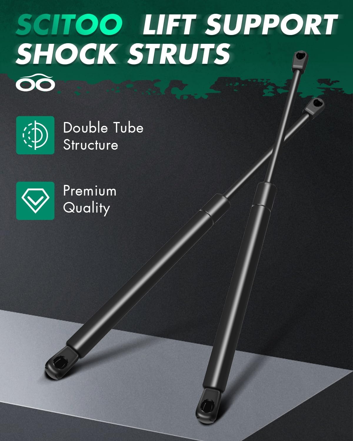 SCITOO Liftgate Struts fit for Nissan for Armada 2005 2006 2007 2008 2009 2010 2011 2012 2013 2014 2015 Rear Lift Support Shocks 6295 PM2022 25.2" 142Lbs