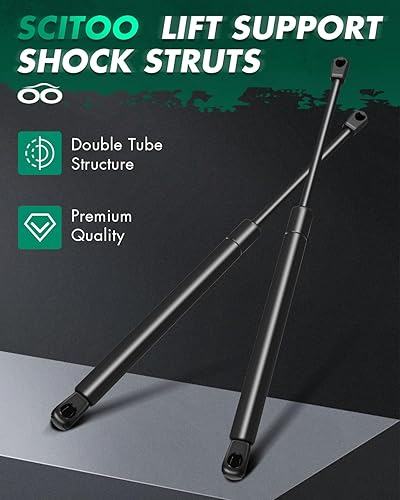 Vista 552 de SCITOO PM1017 - Soportes de elevación de 17.8 pulgadas para Hyundai Santa Fe 2007-2012 trasero izquierdo y derecho Liftgate Shock Struts 2pcs
