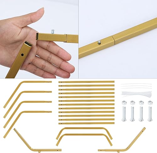 Miniatura 8 de Arco de boda hexagonal de 7.2 pies, soporte de arco de metal para decoración de fiesta de boda, graduación, aniversario, baby shower, decoración de