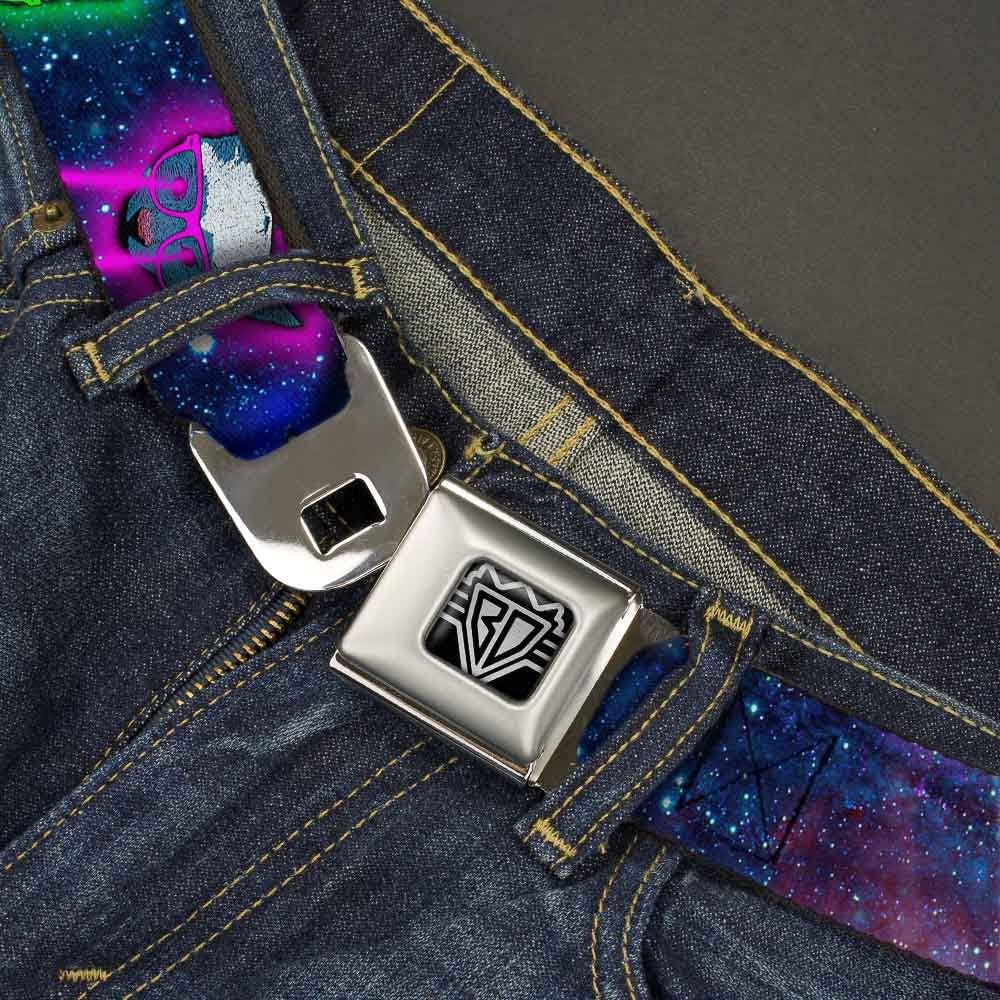 Buckle-Down Seatbelt Belt - Laser Eye Cats in Space