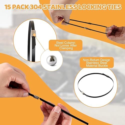 Miniatura 4 de Envoltura de escape de 2 x 50 pulgadas, envoltura térmica de escape de titanio, rollo de envoltura de cabezal de escape de fibra de vidrio con 15