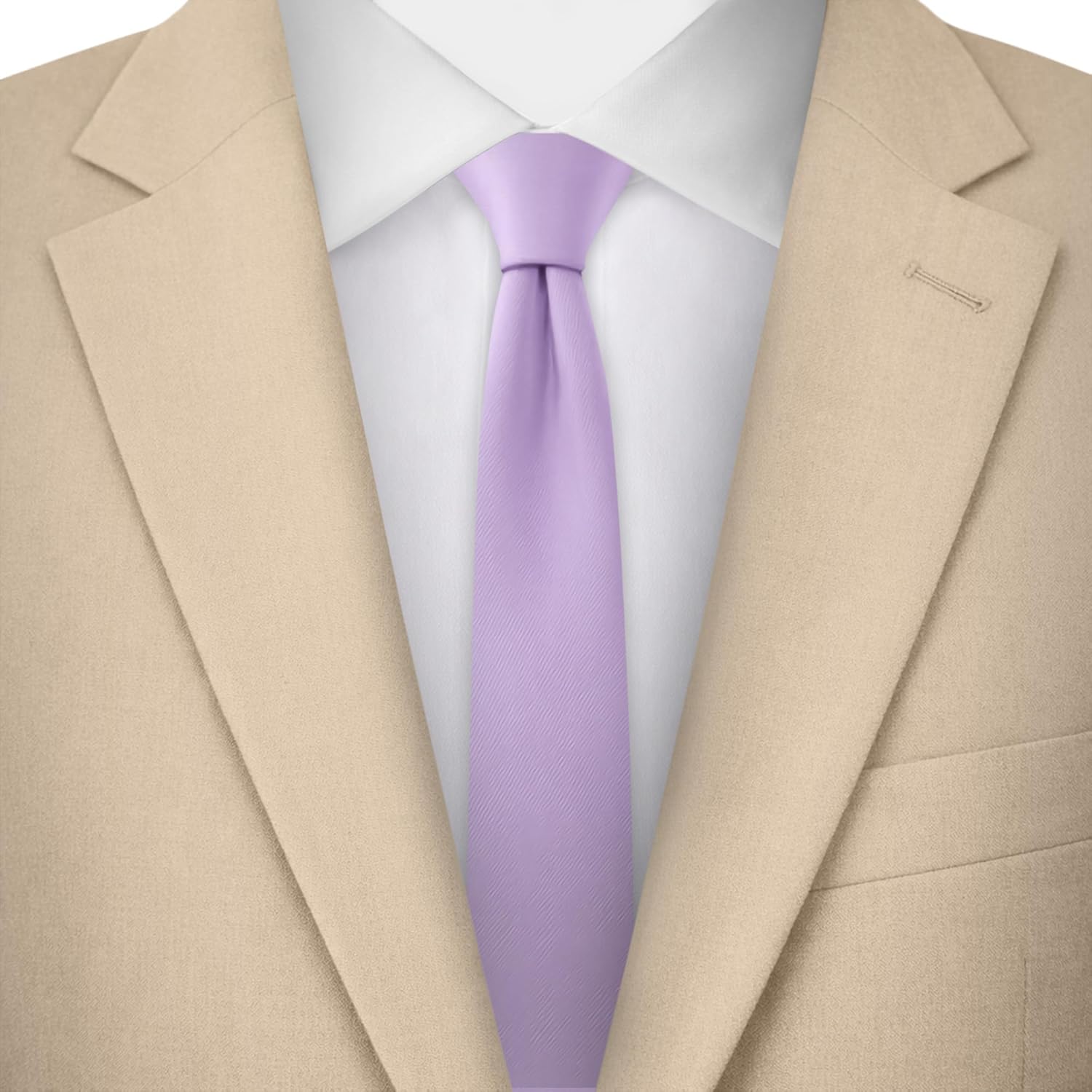 Jacob Alexander Ultra Skinny 1.5" Men's Solid Necktie - Image 2