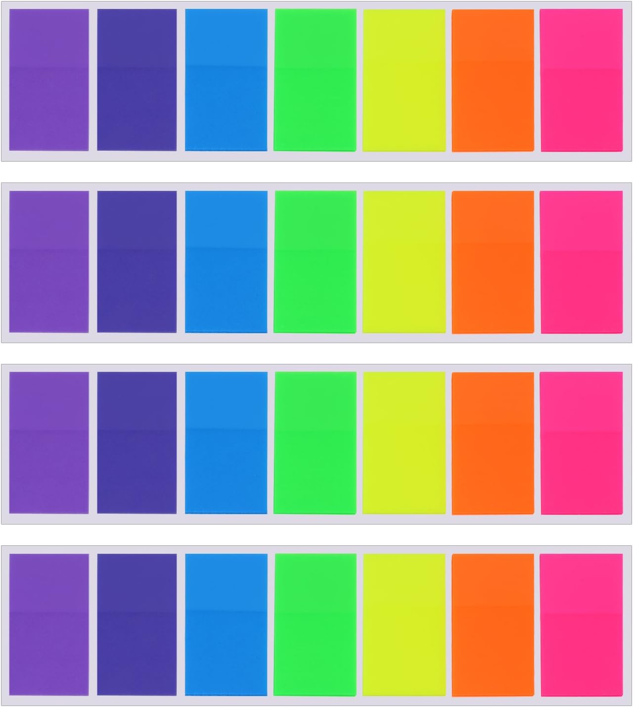 560 Sheets Flags Index Tabs Sticky Notes Writable Labels Page Marker Bookmarks Text Highlighter Strips, 25 x 45 mm, 4 Sets, 7 Colors : Office Products