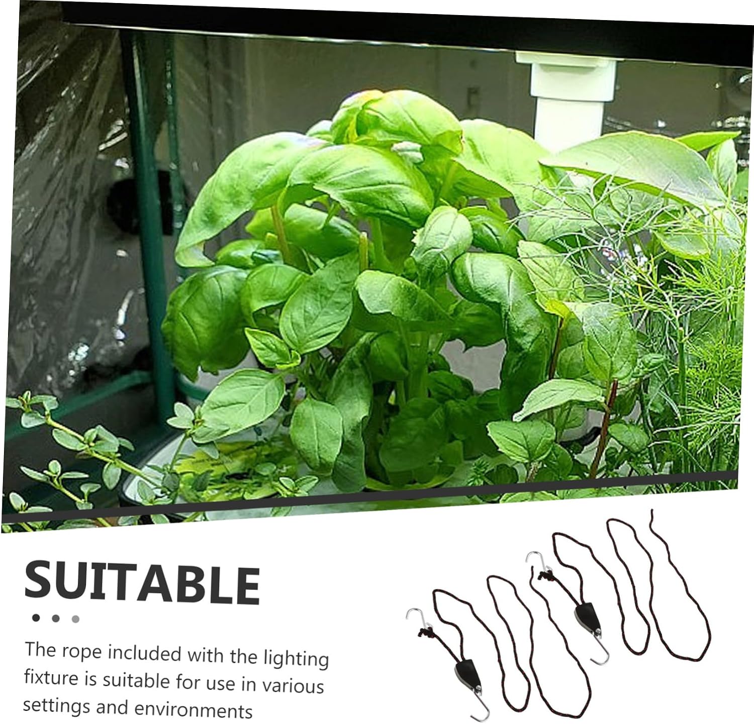 2Pcs Adjustable Load Bearing Light Hanger with Rope Durable Camping Hook for Tent Plants Indoor Lighting Easy Installation Height Black Red Rope