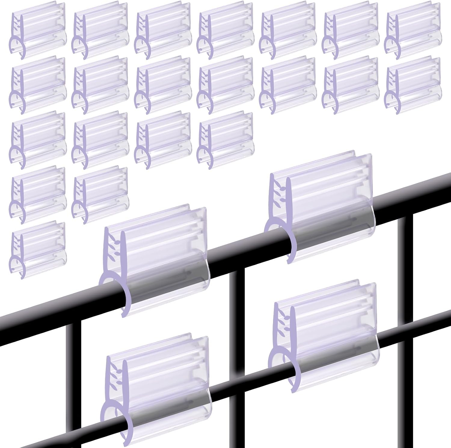 Gridwall Sign Holder Clip 60 Pack Grid Display Card Holder Gridwall Sign Clip for Wire Rack (0.9 x 0.7 in)