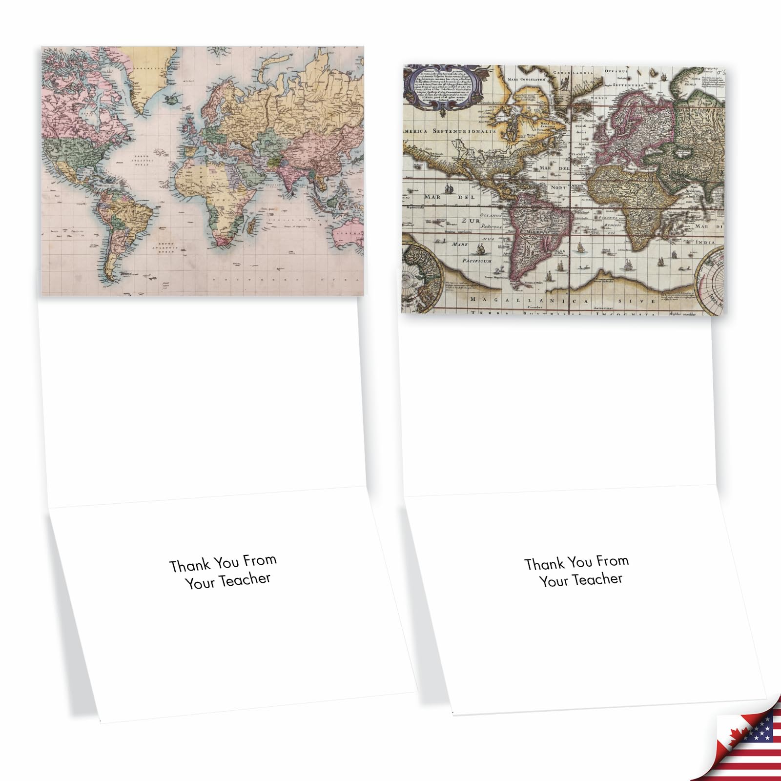 Am3076ftg-b6 X 6 carte Quêtes : 36 à partir de Teacher Teacher TY, cartes de remerciement avec enveloppes assorties. (6 chaque, DE 6 modèles différents)