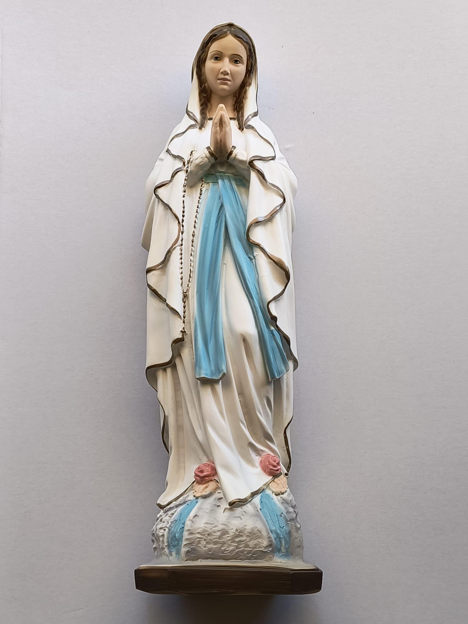 Generico Arte Sacra Caravaggio Statua della Madonna di Lourdes cm 60 (23,62 inches) in marmo resina decorata a mano di produzione artigianale italiana
