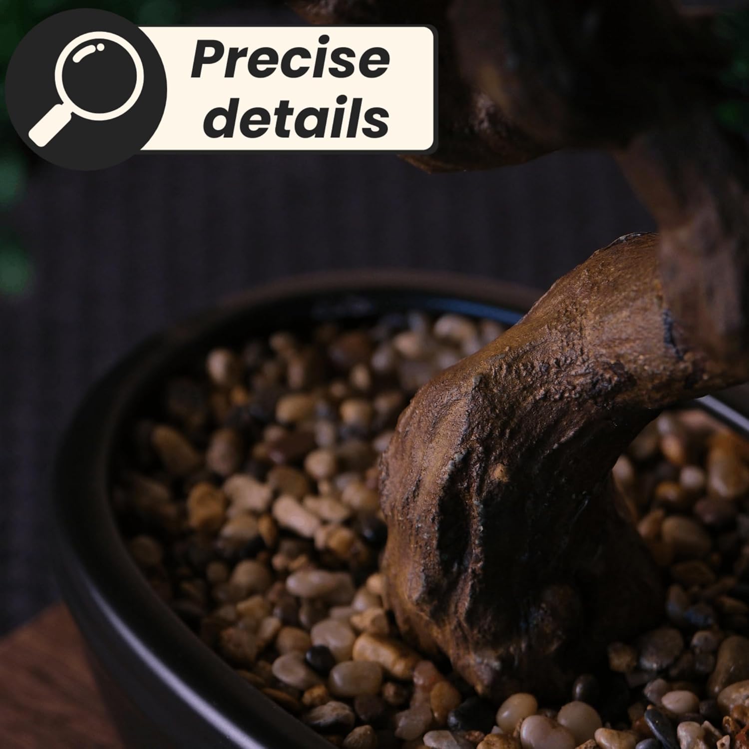 Artificial Bonsai Tree 16" Tall with Realistic Wood and Ceramic Pot, Fake Plants for Home, Bedroom and Office Desk, Japanese Decor - Image 5