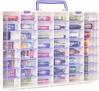 Vista 13 de FULLCASE Funda compatible con 5 Surprise for Mini Brands Toys Series 1-4, almacenamiento de cápsulas misteriosas, para colección Mini Mart Azul