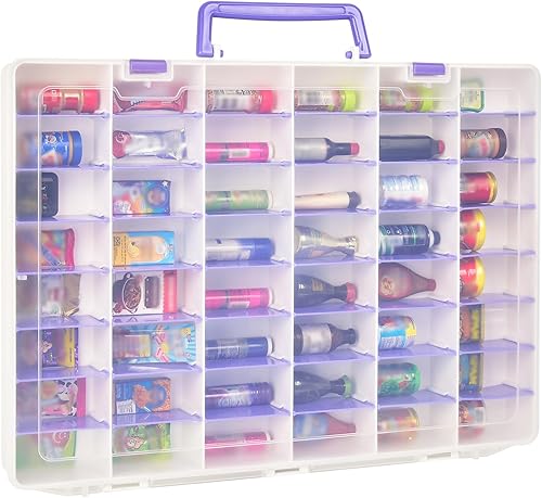 Miniatura 13 de FULLCASE Funda compatible con 5 Surprise for Mini Brands Toys Series 1-4, almacenamiento de cápsulas misteriosas, para colección Mini Mart Azul