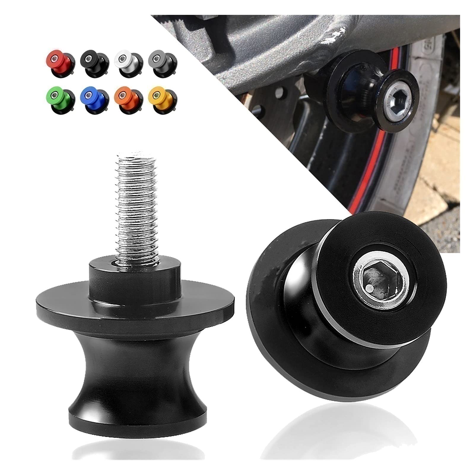 Accessori per motocicli Moto SwingArm Sliders Bobine 2PCS 6MM CNC Stand Vite Paddock Per YAMAHA TDM 850 TDM850 1991-2020 TDM 900 TDM900 2004-2015 ( Colore : 8