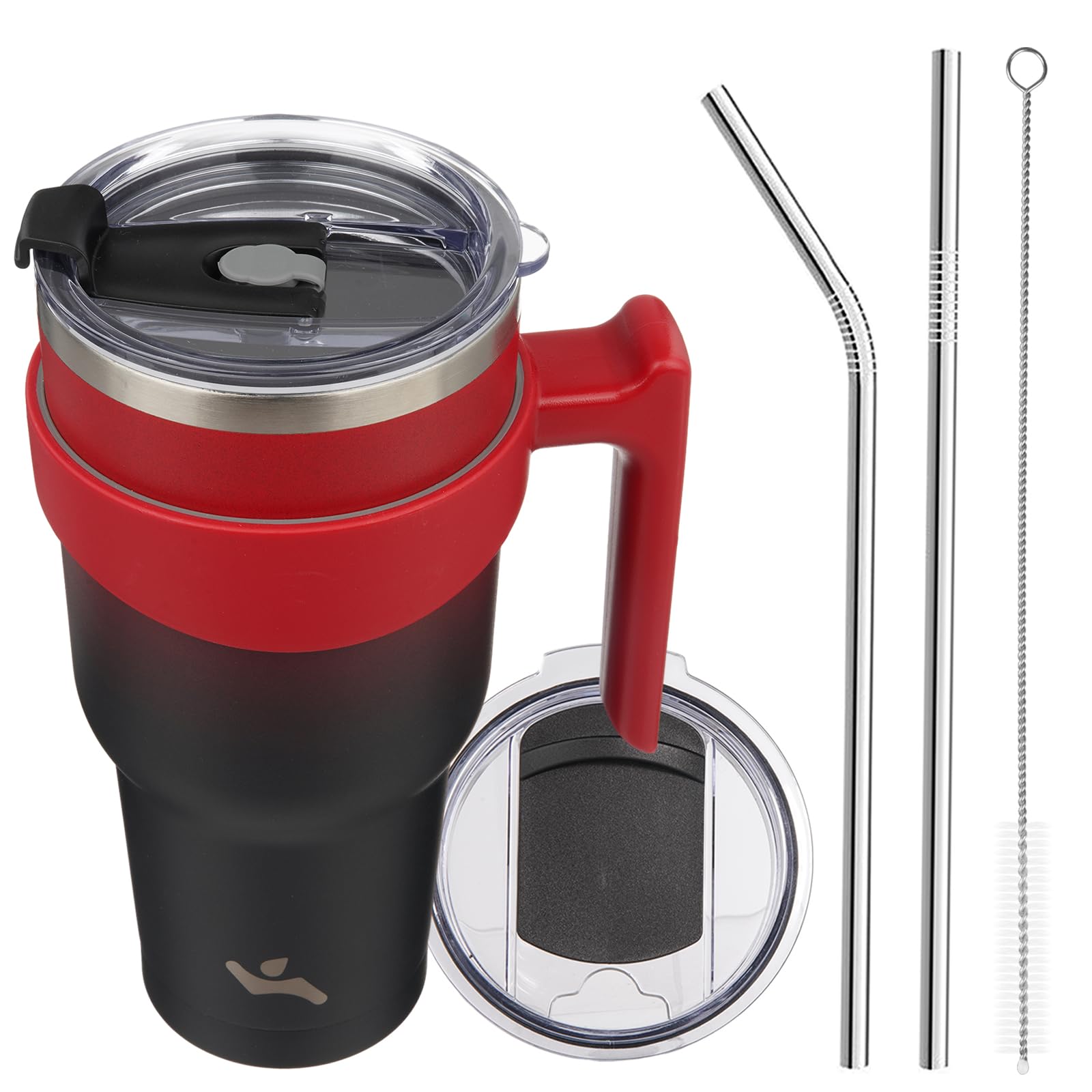 Konokyo 40 oz Tumbler with Handle and Straw, Insulated Travel Mug