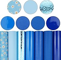 Vista 24 de Litchi Paquete de 6 hojas de cuero sintético de 8 x 12 pulgadas para aretes de lazo, tela de vinilo fácil de cortar para Cricut, cuero sintético