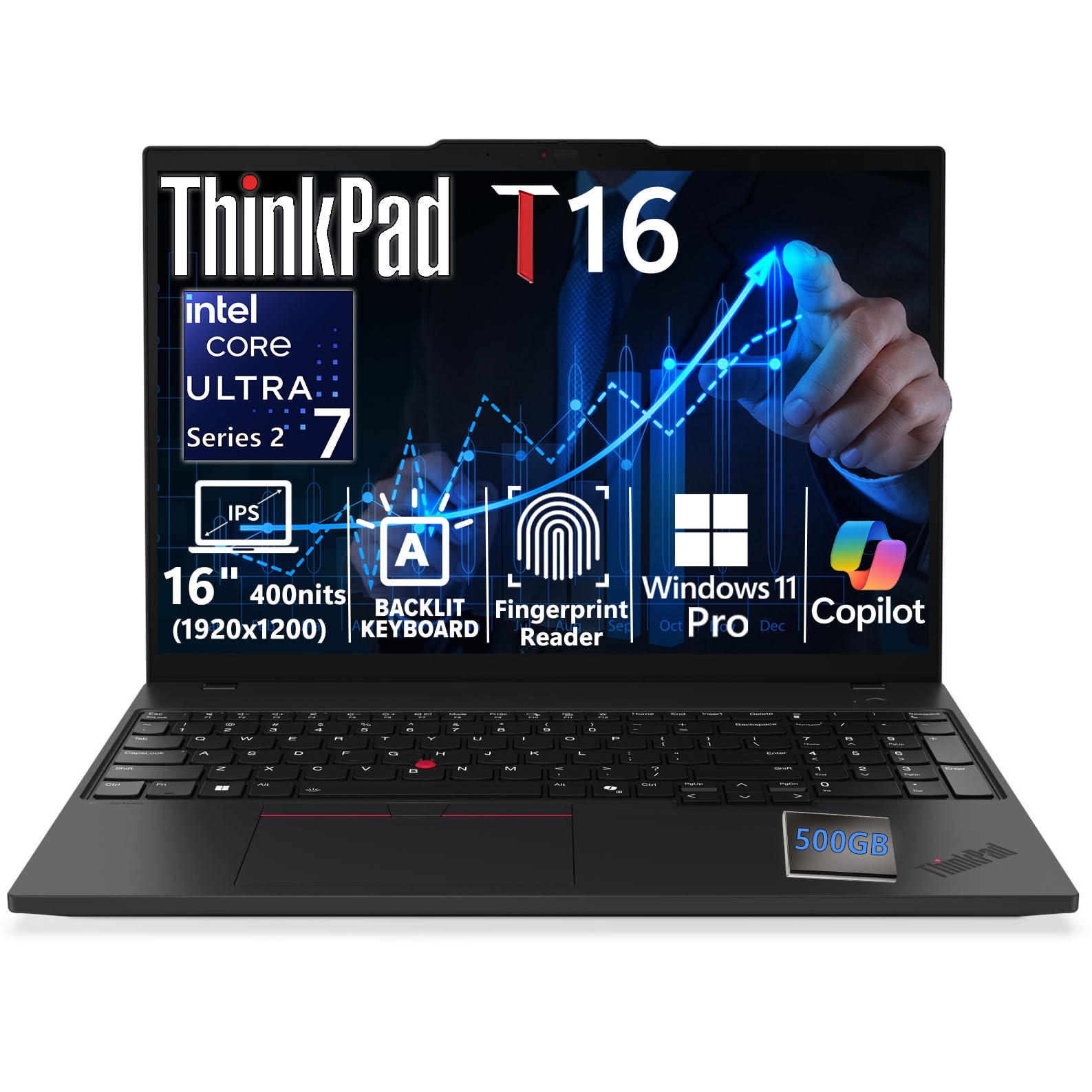 Lenovo ThinkPad T16, Ultra 7 255U, 48GB DDR5 RAM, 1TB SSD, Windows 11 Pro