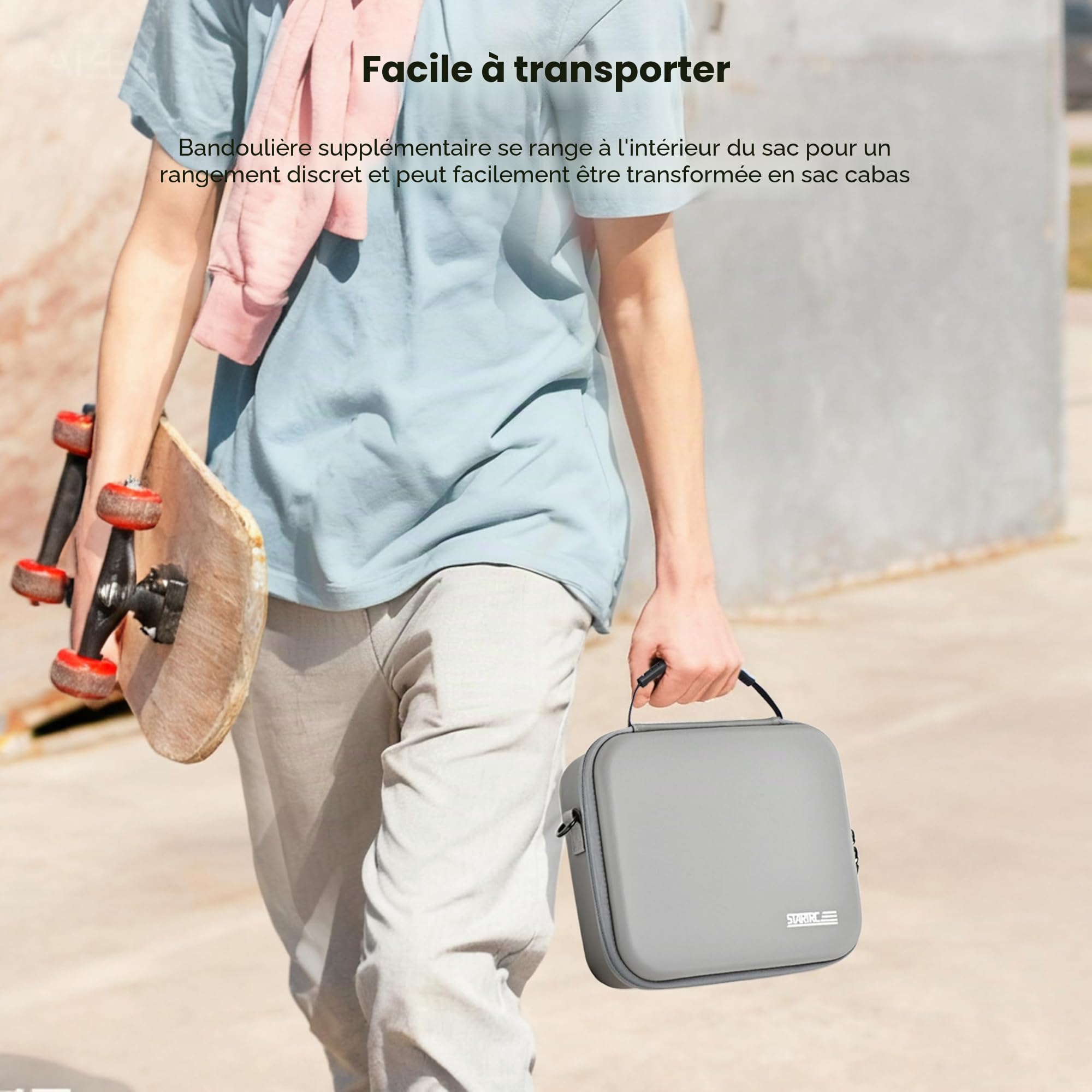 STARTRC Neo 2 Sac, Sac à bandoulière/main portable en PU pour drone DJI Neo 2 et accessoires de batteries