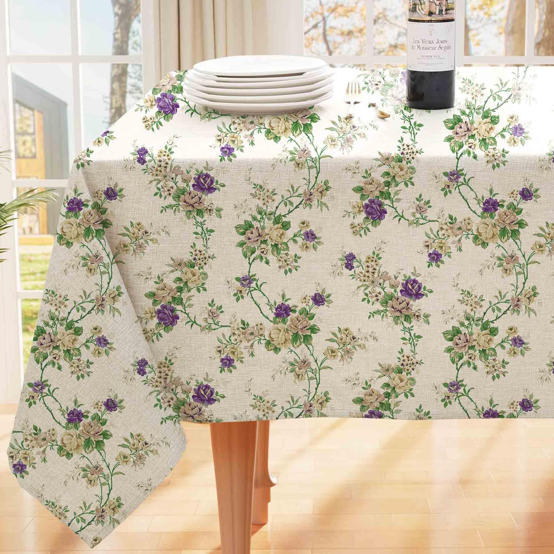 Artisan Flair AF5472-028 Warterproof Floral Vinyl Tablecloth (Vintage Flower, 54" x 72")