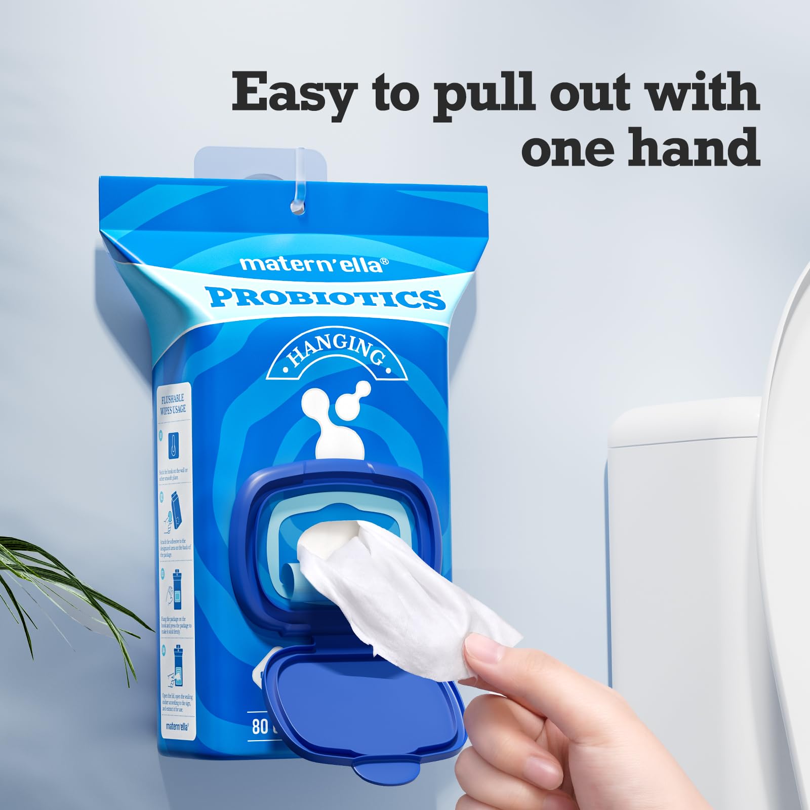 Amazon.com: matern'ella Hanging Flushable Wipes Unscented Extra