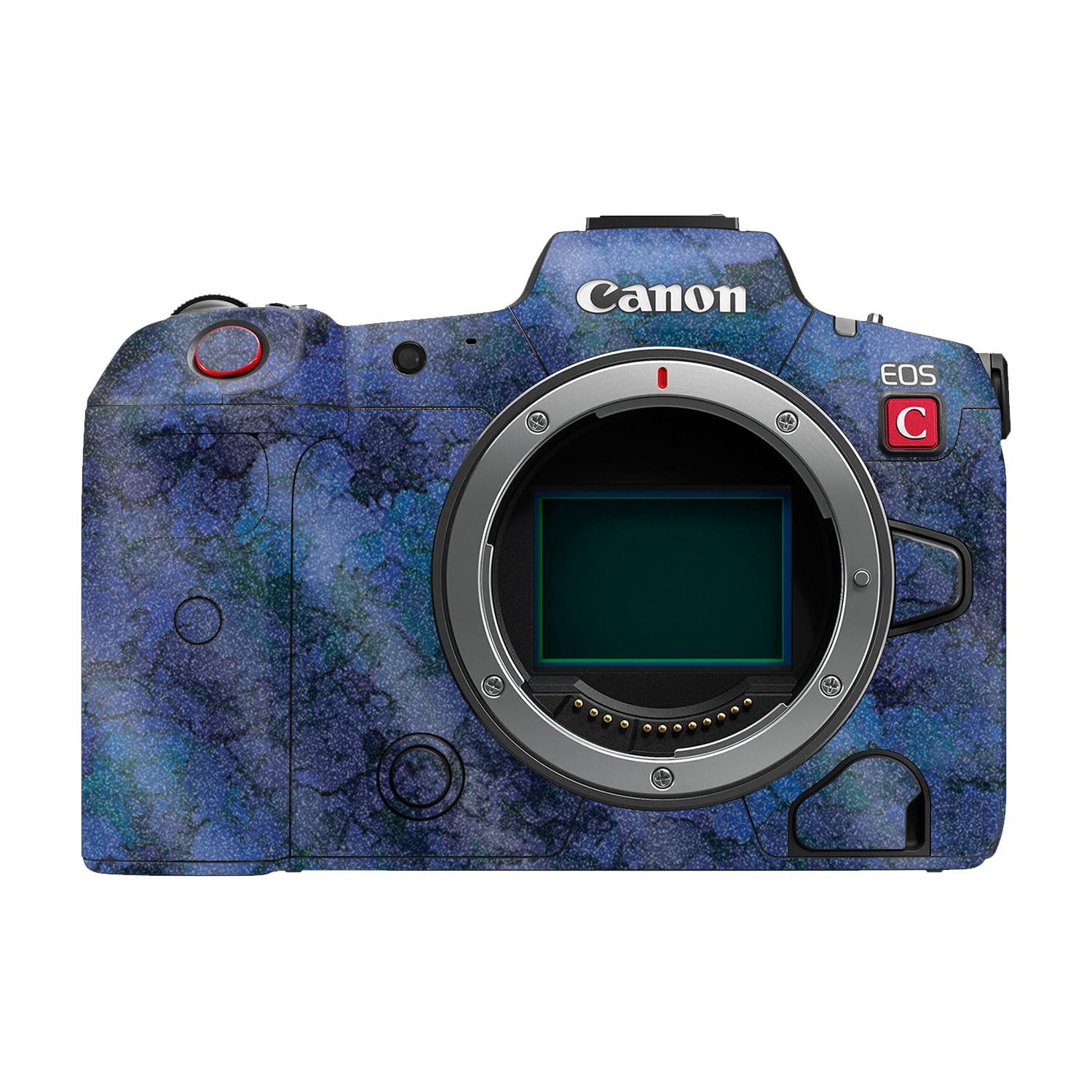 Glossy Glitter Camera Skin Compatible with Canon EOS R5C (2022) - Blue Ice - Premium 3M Vinyl Protective Wrap Decal Cover - Easy to Apply | Crafted in the USA by MightySkins