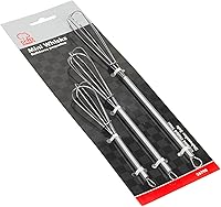 Vista 2 de Chef Craft Mini batidor clásico resistente, juego de 3 piezas de 5.5, 7 y 9 pulgadas, cromado