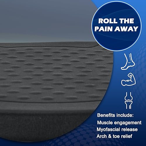 Miniatura 4 de Ergohead Escritorio de pie de oficina Anti fatiga Mat madera oscilación equilibrio Junta balancín estabilidad Rocker ergonómico diseñado para