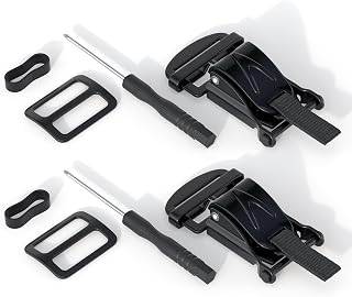 Universal Stainless Steel Quick-Release Buckle for D-Ring Helmets (2-Pack)