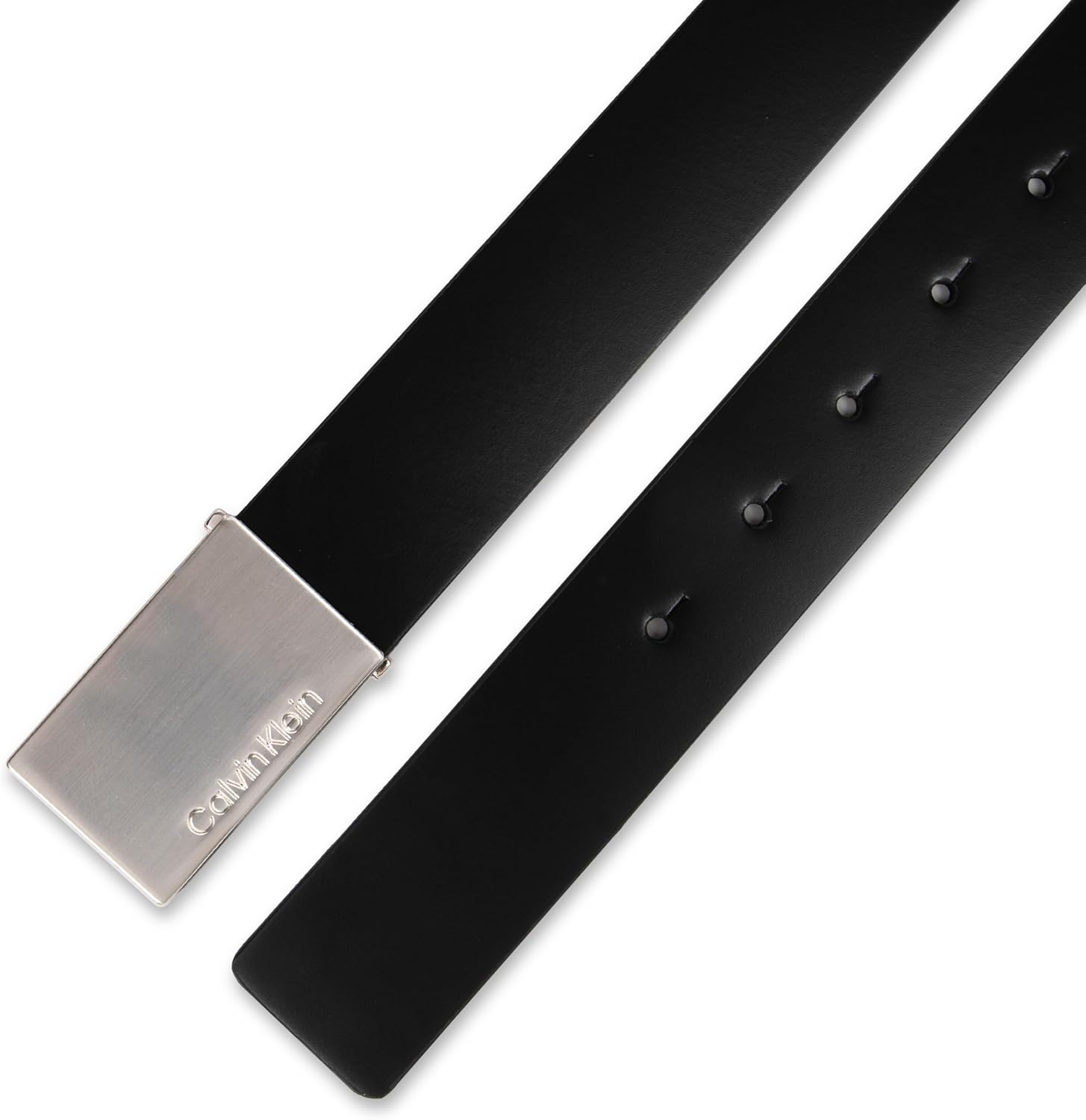 Calvin Klein Men's Modern Plaque Buckle Belt with Logo Detail for Dress Pants - Image 5