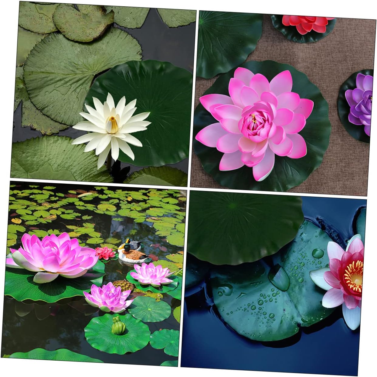 DOITOOL Artificial Lotus Leaf 11 Inch Floating Foam Lily Pads for Pond Fish Aquarium Decor 3 Pack Realistic Green Water Lily Leaf Ornaments for Patio Garden Pool Landscape