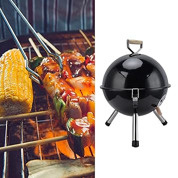 Outdoor Spherical Grill, BBQ Grill Mini Charcoal Grill Heat Resistant for Picnic