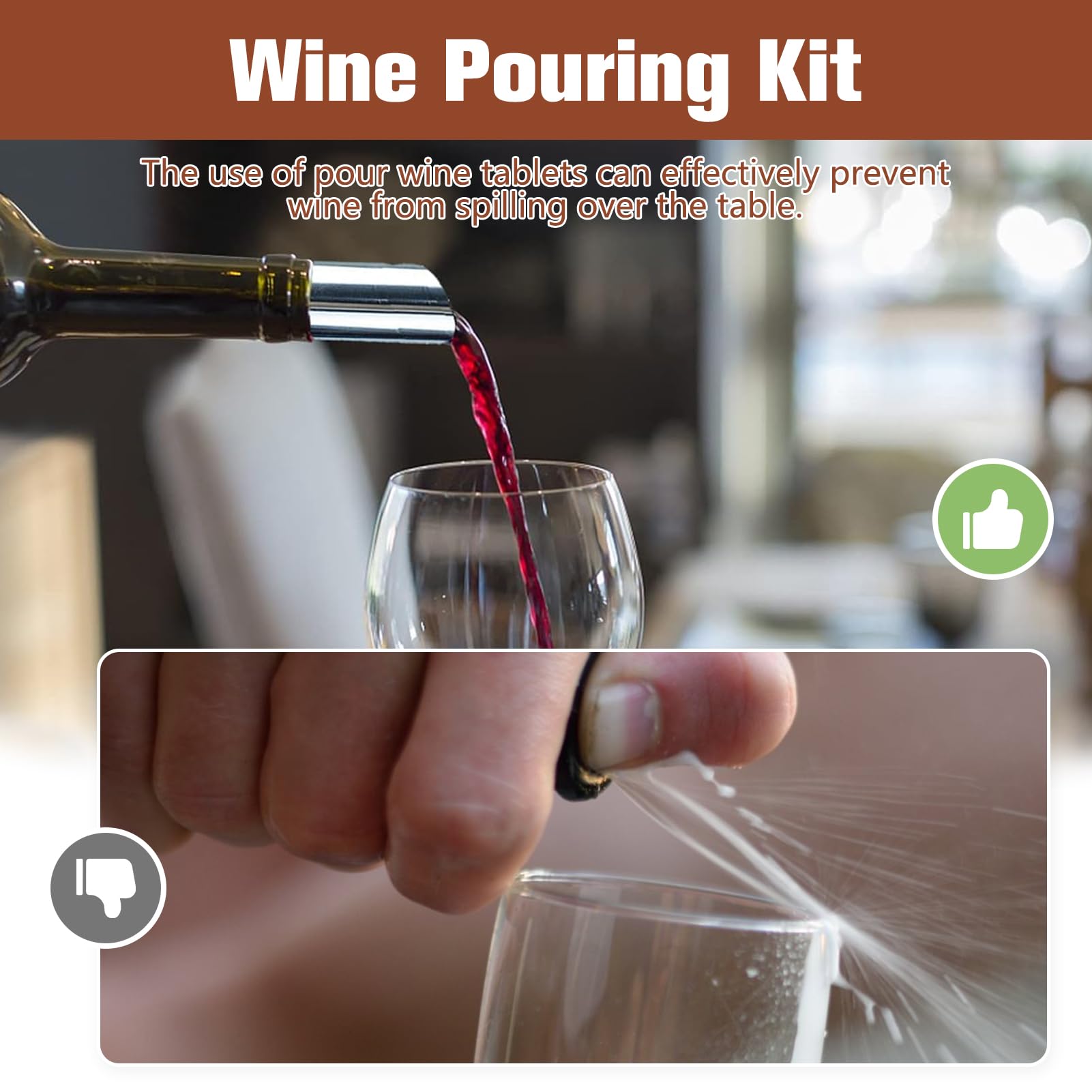 Salvagocce Per Vino In Alluminio - 60 Pezzi Riutilizzabili, Anti-Goccia Per Bottiglie - Foto 4