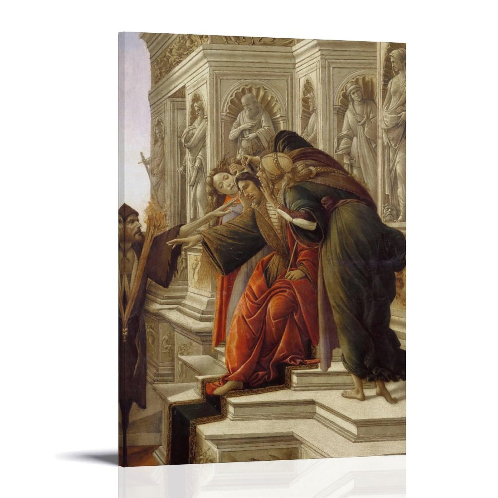 Generisch Sandro Botticelli's The Calumny of Apelles Art Poster Lienzo Impresión artística 20 x 30 Pulgadas